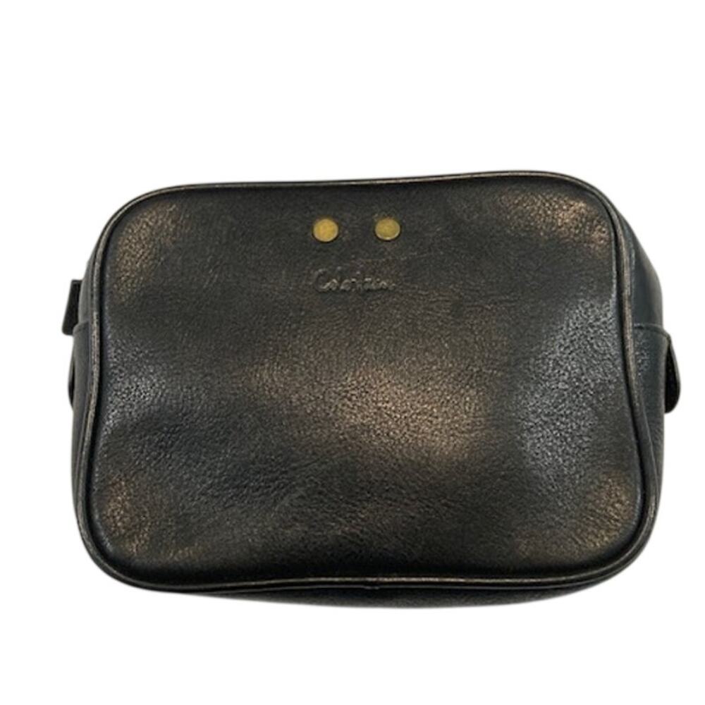 Cole Haan men's toiletry, pebbled leather, toiletry bag.